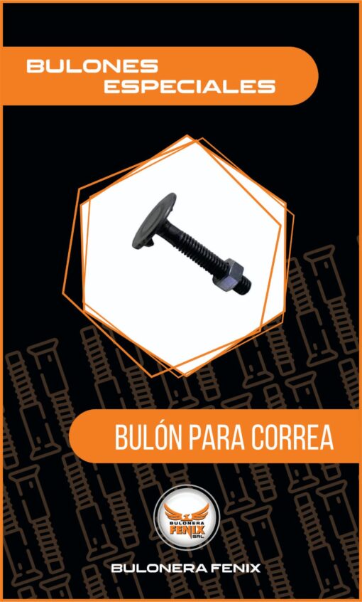 Bulón correa con tuerca