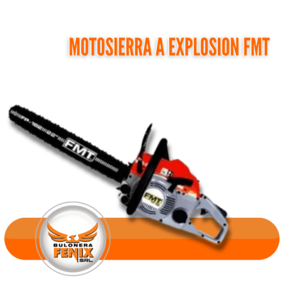 Descubre la potencia de la Motosierra a Explosión FMT, diseñada para brindarte la eficiencia y resistencia que necesitas en los trabajos más exigentes. Su motor robusto y su cadena de alta durabilidad garantizan cortes precisos y rápidos, ideal para cualquier tarea forestal o de jardinería. Adquiere la tuya en Bulonera Fenix y eleva tu nivel de trabajo con herramientas de calidad profesional. Visita nuestro sitio para más información y precios increíble