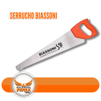 Descubre la combinación perfecta de eficiencia y comodidad con el Serrucho Biassoni, una herramienta esencial para cualquier aficionado o profesional de la carpintería. Con una hoja de acero de alta calidad, este serrucho ofrece cortes precisos y rápidos, mientras que su mango ergonómico asegura un agarre cómodo y seguro durante su uso. Ideal para una variedad de proyectos de carpintería, el Serrucho Biassoni es la elección perfecta para quienes buscan durabilidad y rendimiento superior en su trabajo diario. Visita nuestra tienda en bulonerafenix.mitiendanube.com para adquirir esta herramienta indispensable.