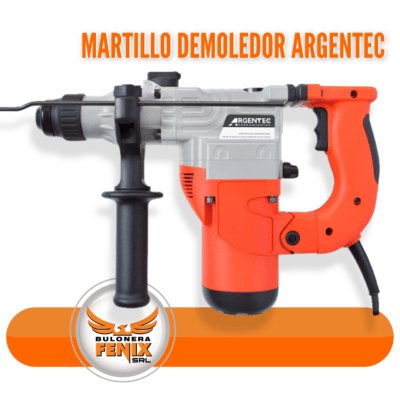 Martillo Demoledor Argentec: Potencia y Durabilidad al Servicio de Profesionales Descubre el poder de demolición del Martillo Demoledor Argentec, diseñado para ofrecer rendimiento y resistencia sin igual. Equipado con un robusto motor y una capacidad de impacto superior, este martillo es la herramienta esencial para trabajos de demolición en concreto, asfalto y mampostería. Características Destacadas: Motor Potente: Asegura un rendimiento constante y duradero. Alta Capacidad de Impacto: Ideal para demoler materiales duros con facilidad. Diseño Ergonómico: Minimiza la fatiga del usuario y maximiza el control. Construcción Robusta: Garantiza una larga vida útil bajo condiciones de uso intensivo. Perfecto para contratistas, constructores y renovadores que buscan eficiencia y fiabilidad. Ven a Bulonera Fénix en Juan José Paso 7498, Rosario, o contáctanos al [+5493415049758] para más información y demostraciones. ¡Adquiere tu Martillo Demoledor Argentec hoy y lleva tus proyectos de construcción al siguiente nivel!