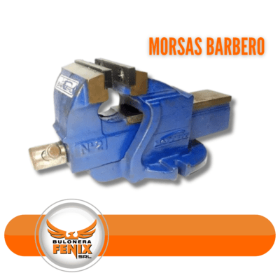 La "Morsa Barbero" es un elemento esencial para cualquier taller que busca precisión y fiabilidad. Con un diseño robusto y una construcción en hierro fundido, esta herramienta proporciona una sujeción excepcional para trabajos de todo tipo. Su sistema de apriete garantiza un agarre seguro y estable, lo que la hace perfecta para tareas de taladrado, limado o montaje. Ideal para profesionales que requieren herramientas duraderas y eficientes. Descubre más en BuloneraFenix.com.