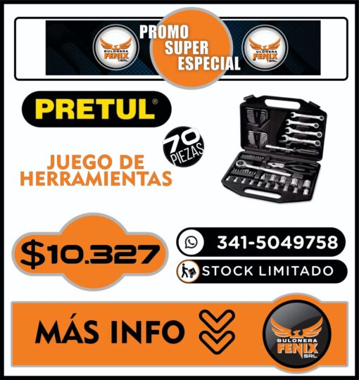 JUEGO DE HERRAMIENTAS MARCA PRETUL - Imagen 2