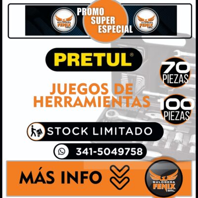 JUEGO DE HERRAMIENTAS MARCA PRETUL