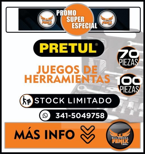 JUEGO DE HERRAMIENTAS MARCA PRETUL