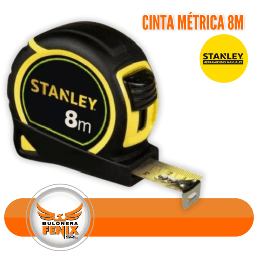 La Cinta Métrica Stanley de 8 metros es la herramienta definitiva para profesionales y entusiastas del bricolaje que buscan precisión y durabilidad en sus proyectos. Con un diseño robusto y ergonómico, esta cinta métrica garantiza mediciones exactas hasta 8 metros, ideal para una amplia gama de aplicaciones, desde construcción hasta remodelaciones caseras. Su mecanismo de retracción suave y seguro permite un manejo cómodo y eficiente, mientras que la construcción resistente asegura que la cinta soporte el uso diario intenso. Equipada con una precisión milimétrica, la Cinta Métrica Stanley es un complemento indispensable en cualquier caja de herramientas.