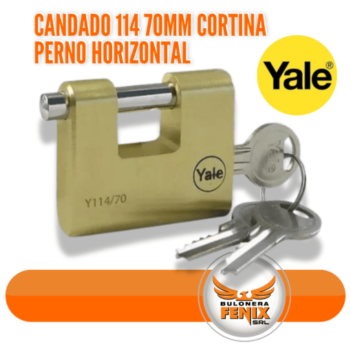 Protege tus pertenencias con el candado serie 114-70 de Yale. Con cuerpo de latón y arco de acero endurecido, este candado ofrece una seguridad excepcional. Su diseño incluye características como arco cerrado para protección adicional, retención de la llave en posición de desbloqueo y cilindro de 5 pines. Testado según estándares rigurosos, garantiza resistencia al corte, tracción y torsión del arco, además de una excelente resistencia a la corrosión. Perfecto para aplicaciones de seguridad en interiores y exteriores.