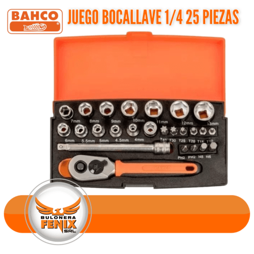 "¡Haz que cada giro cuente con el Juego de Bocallaves 1/4" 25 Piezas SL25 de Bahco! 🛠️✨ Este set compacto y versátil es esencial para cualquier proyecto de bricolaje o reparación profesional. Con 25 piezas, incluidos tubos y llave de crique, tendrás todo lo necesario para apretar y aflojar cualquier tornillo con facilidad y precisión. Cada componente está fabricado con materiales de alta calidad que garantizan durabilidad y resistencia al desgaste, perfecto para el uso diario. El estuche resistente y portátil mantiene las piezas organizadas y listas para llevar a cualquier lugar. No dejes pasar la oportunidad de equiparte con herramientas de la mejor calidad. ¡Visita nuestra página para más detalles y adquiere tu Juego de Bocallaves Bahco hoy mismo! Ideal para mecánicos, carpinteros y todo aquel que valore la eficiencia y la confiabilidad en sus herramientas. #HerramientasBahco #Bocallaves #KitDeHerramientas #Mecánica #Carpintería #DIY #BahcoTools"