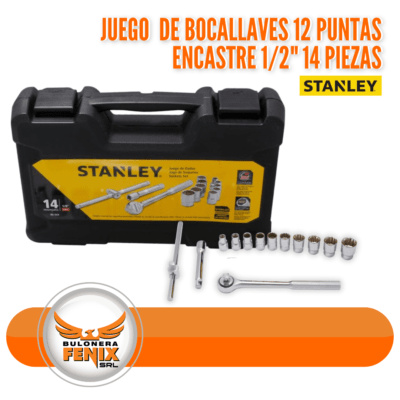 El Juego de Bocallaves STANLEY 86-503 ofrece una selección de 14 piezas con encastre de 1/2" en medidas de pulgadas, fabricadas en acero cromo-vanadio para una óptima resistencia y durabilidad. Este conjunto incluye bocallaves de 12 puntas, diseñadas para proporcionar un encaje preciso y eficiente, minimizando el riesgo de desgaste tanto en la herramienta como en las fijaciones. Presentado en un estuche resistente para fácil almacenamiento y transporte, este juego es ideal para aplicaciones mecánicas y de bricolaje que requieran fiabilidad y precisión.