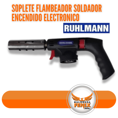 SOPLETE FLAMEADOR SOLDADOR ENCENDIDO ELECTRÓNICO RUHLMANN