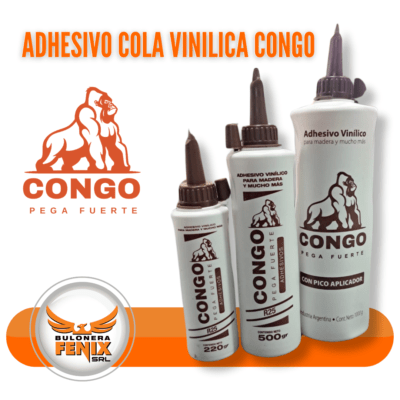 🌟 ¡Nuevo en stock! Descubre el poder de unión del Adhesivo Cola Vinílica CONGO, ideal para todos tus proyectos de carpintería y bricolaje. 🛠️ 🔗 Fuerte, duradero y de secado rápido, este adhesivo es perfecto para maderas, cartón y una variedad de superficies porosas. 🛍️ Visita www.bulonerafenix.com para más detalles y adquiere este esencial de tu caja de herramientas.