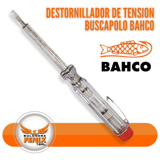 Conoce el Destornillador Buscapolo Bahco, tu aliado en seguridad eléctrica. Este destornillador detecta tensiones fácilmente y cuenta con un diseño ergonómico para un manejo óptimo. Esencial para cualquier técnico, lo encuentras en www.bulonerafenix.com. Asegura tu trabajo con Bahco.