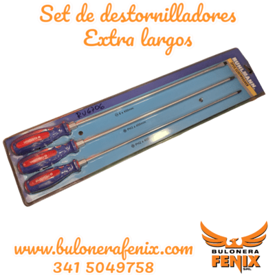 SET DE DESTORNILLADORES EXTRA LARGOS RUHLMANN