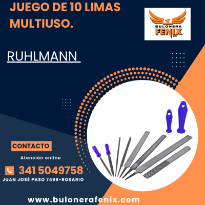 SET DE 10 LIMAS MULTIUSO RUHLMANN