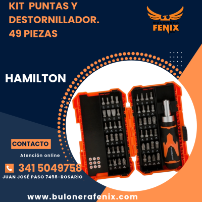 KIT PUNTAS Y DESTORNILLADOR HAMILTON