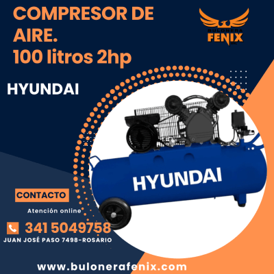 COMPRESOR DE AIRE 100L 2HP HYUNDAI