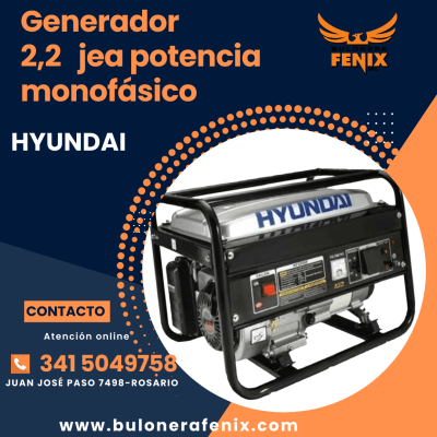 GENERADOR 2,2 JEA MONOFASICO HYUNDAI